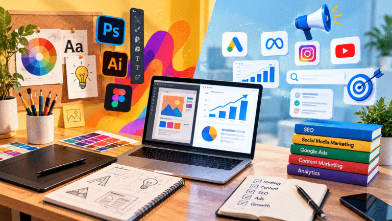 Graphic Design vs Digital Marketing: Which Fits you?